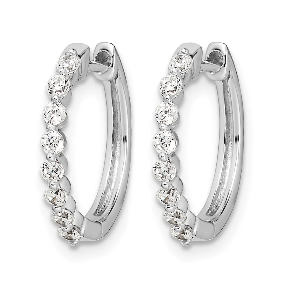 Diamond Hinged Hoop Earrings