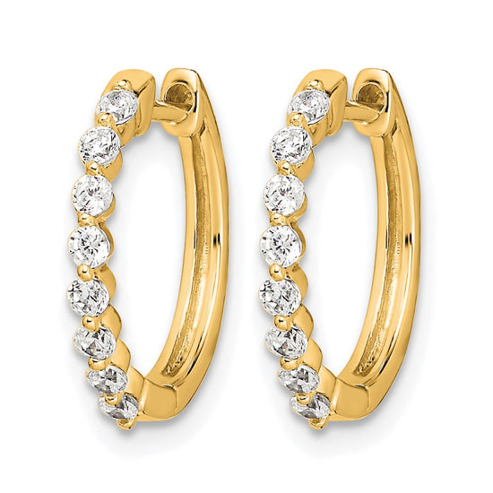 Diamond Hinged Hoop Earrings