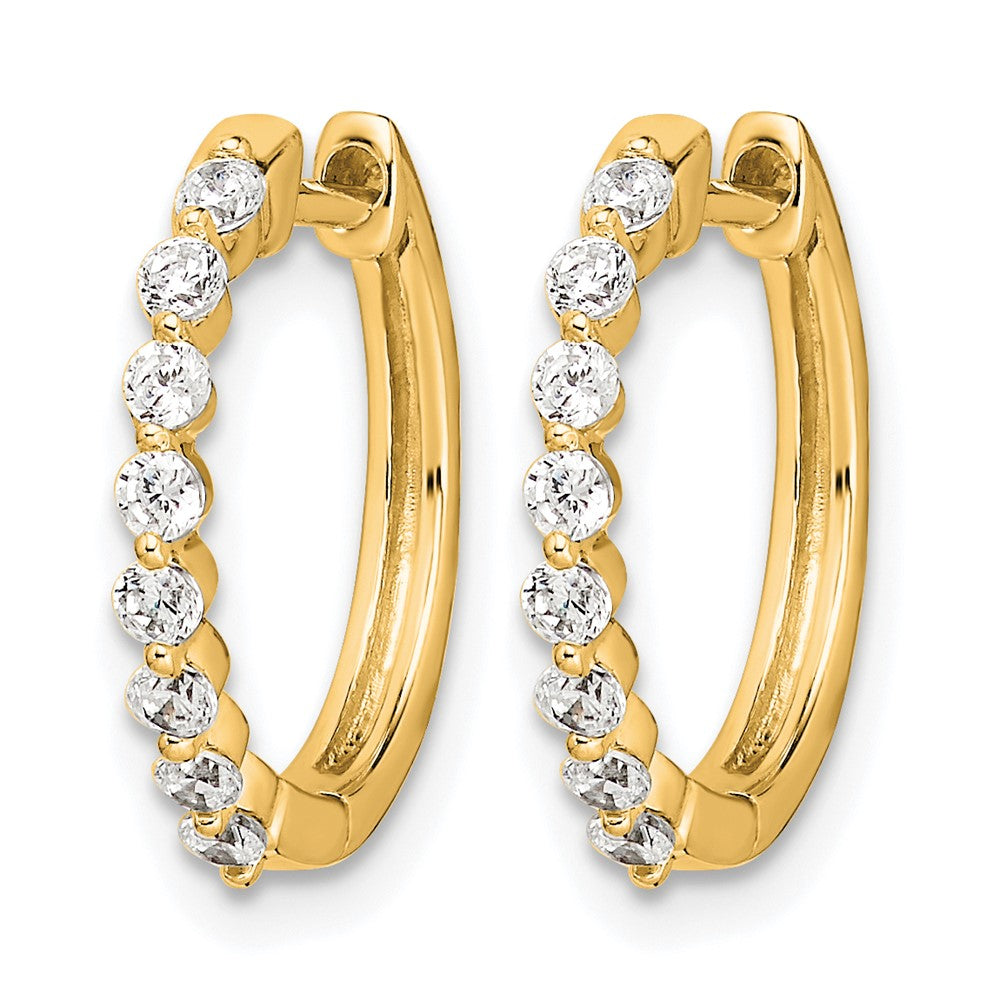 Diamond Hinged Hoop Earrings