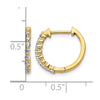 14k 1/3 carat Diamond Hinged Hoop Earrings
