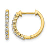 14k 1/3 carat Diamond Hinged Hoop Earrings