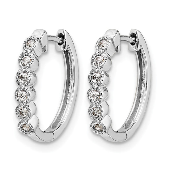 Diamond Hinged Hoop Earrings