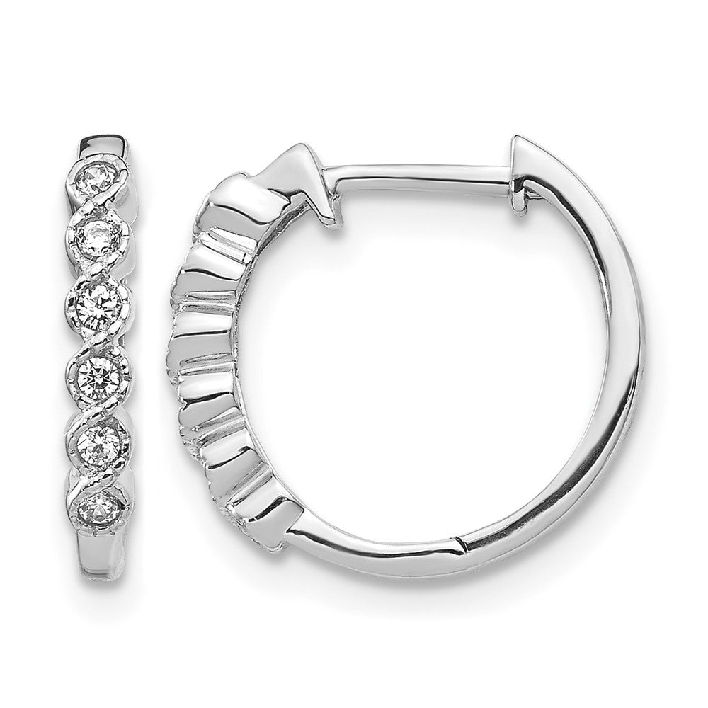 Diamond Hinged Hoop Earrings