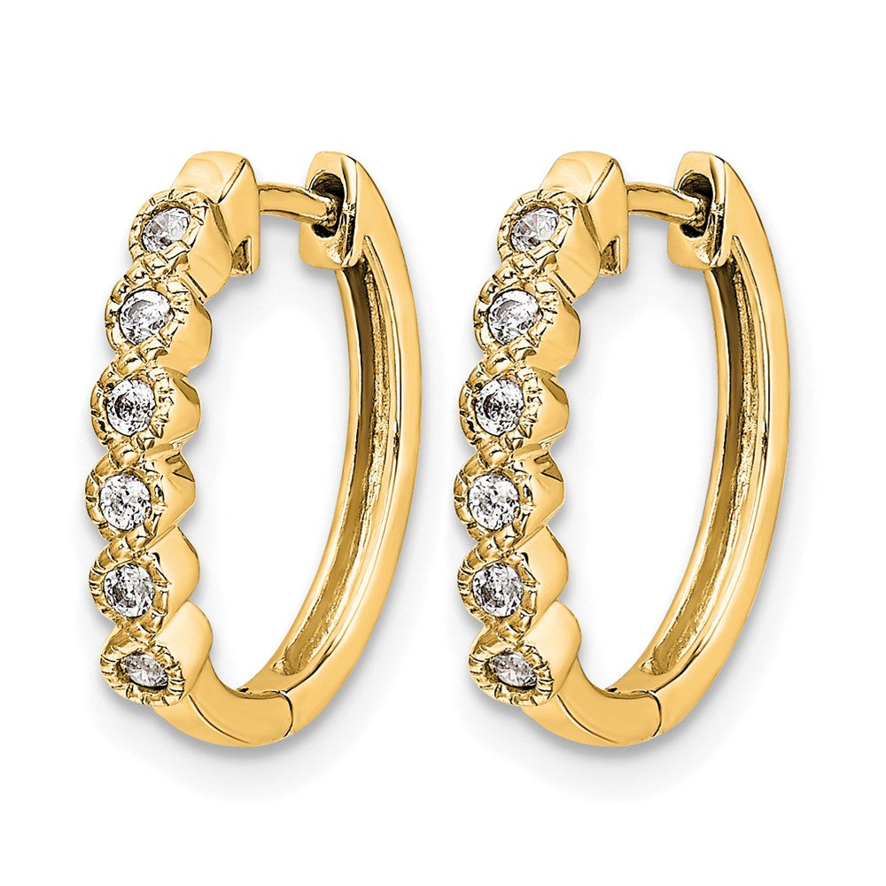 Diamond Hinged Hoop Earrings