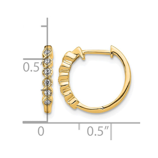 Diamond Hinged Hoop Earrings