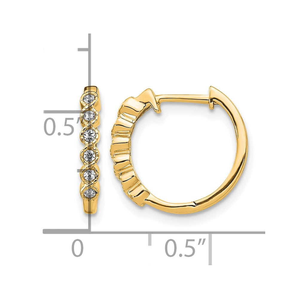 Diamond Hinged Hoop Earrings