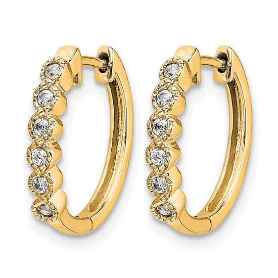 Diamond Hinged Hoop Earrings