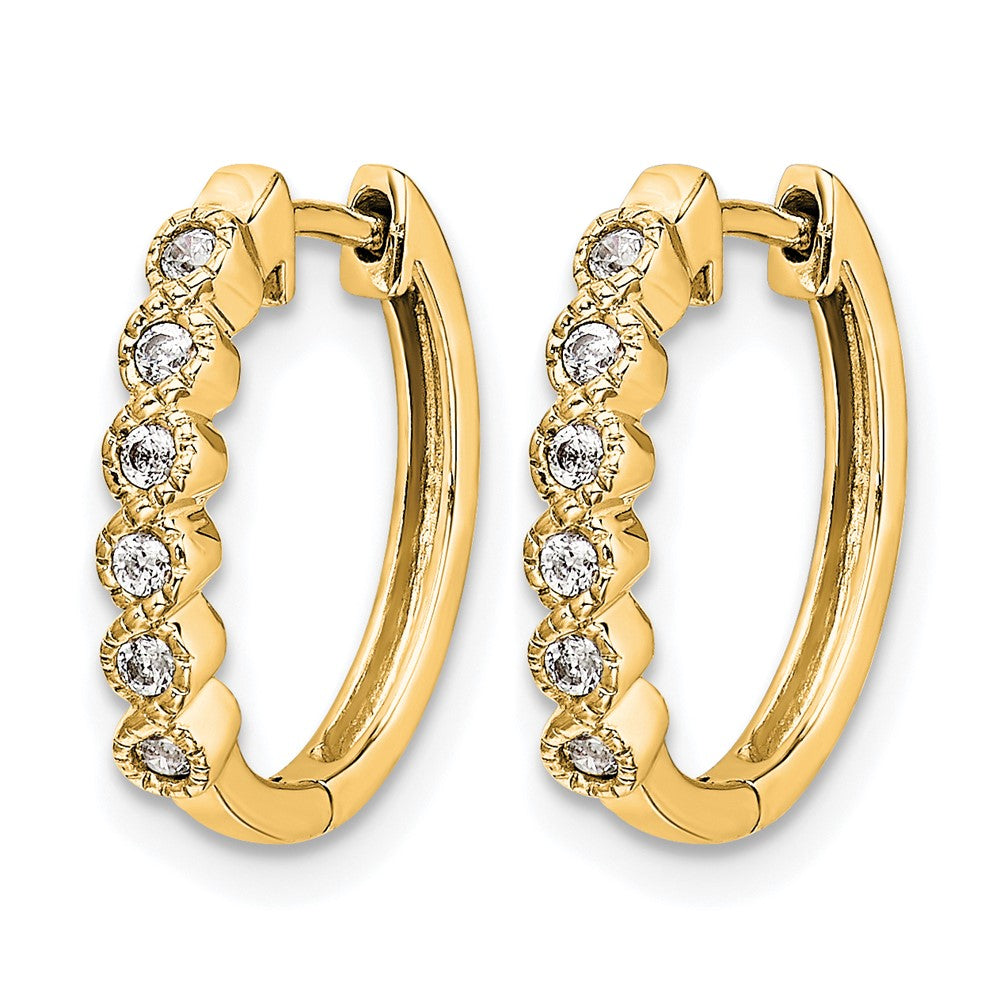 Diamond Hinged Hoop Earrings