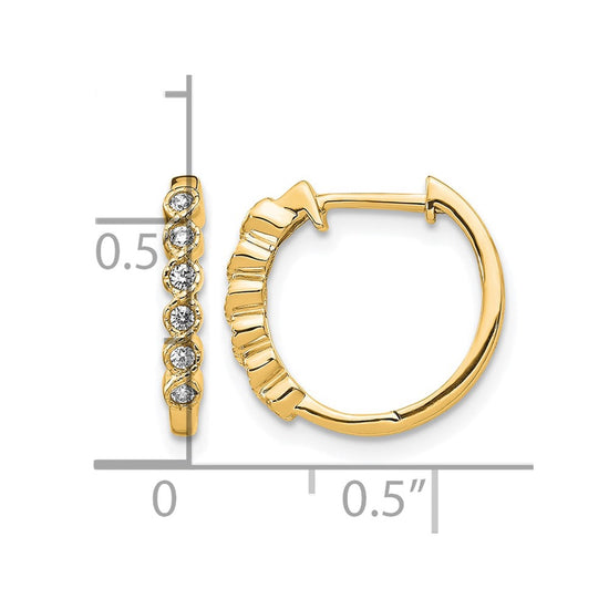 Diamond Hinged Hoop Earrings