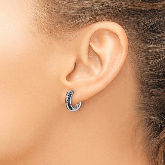 Diamond Hinged Hoop Earrings