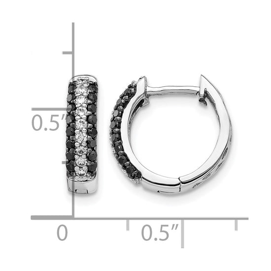 Diamond Hinged Hoop Earrings