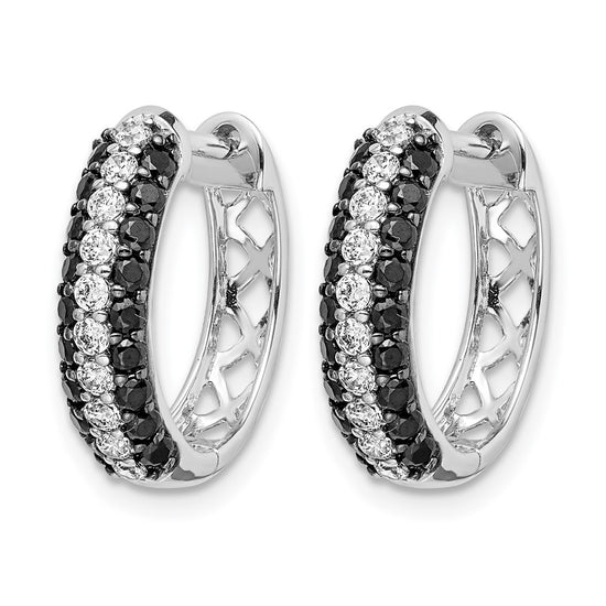 Gold Diamond Hinged Hoop Earrings