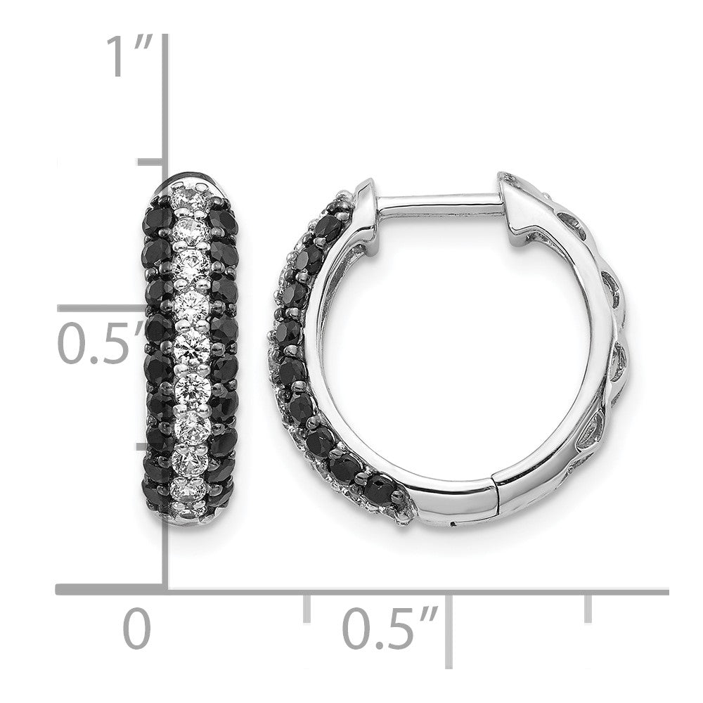 Gold Diamond Hinged Hoop Earrings