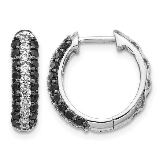 Gold Diamond Hinged Hoop Earrings