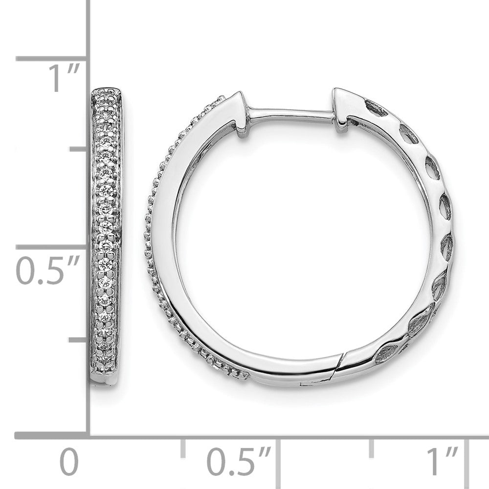 Gold Diamond Hinged Hoop Earrings