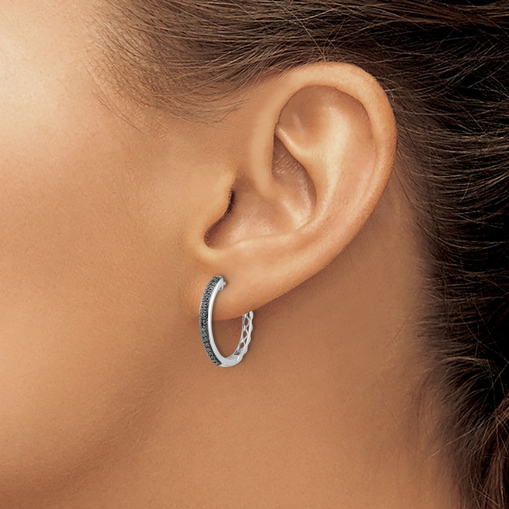 Gold Diamond Hinged Hoop Earrings