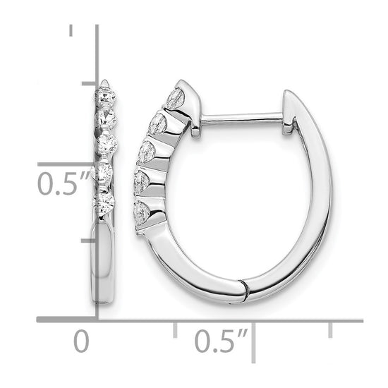 Gold Diamond Hinged Hoop Earrings