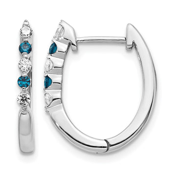 Gold Diamond Hinged Hoop Earrings