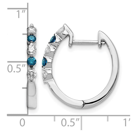 Gold Diamond Hinged Hoop Earrings