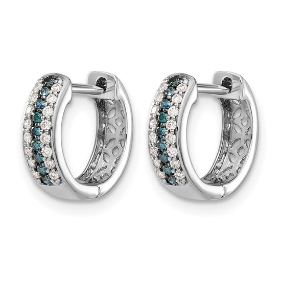 Gold Diamond Hinged Hoop Earrings
