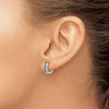 Gold Diamond Hinged Hoop Earrings