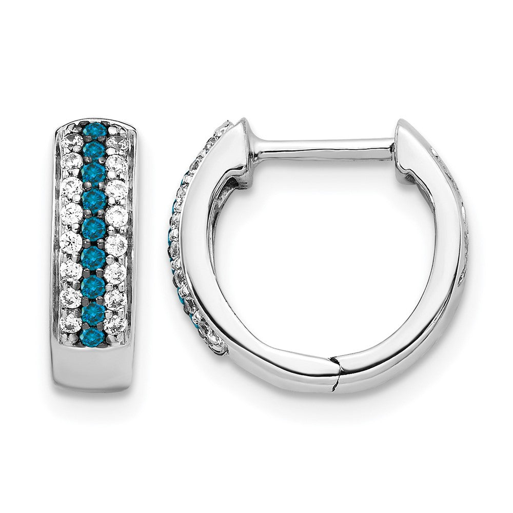 Gold Diamond Hinged Hoop Earrings
