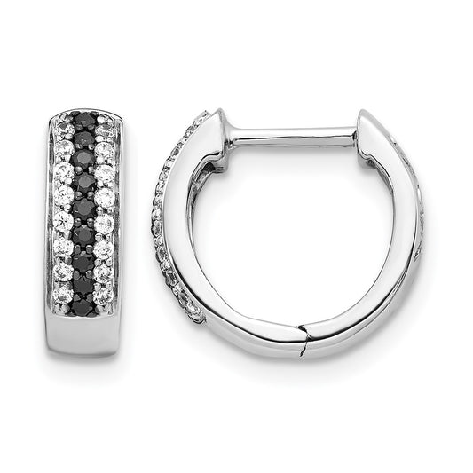 Gold Diamond Hinged Hoop Earrings