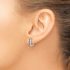 Gold Diamond Hinged Hoop Earrings
