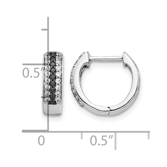 Gold Diamond Hinged Hoop Earrings