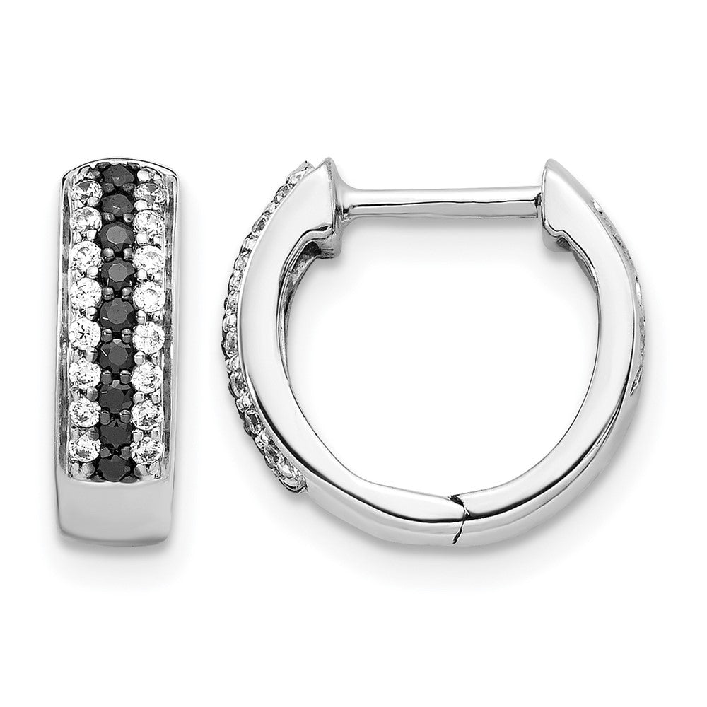 Gold Diamond Hinged Hoop Earrings