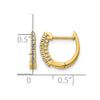 14k 1/6 carat Diamond Hinged Hoop Earrings