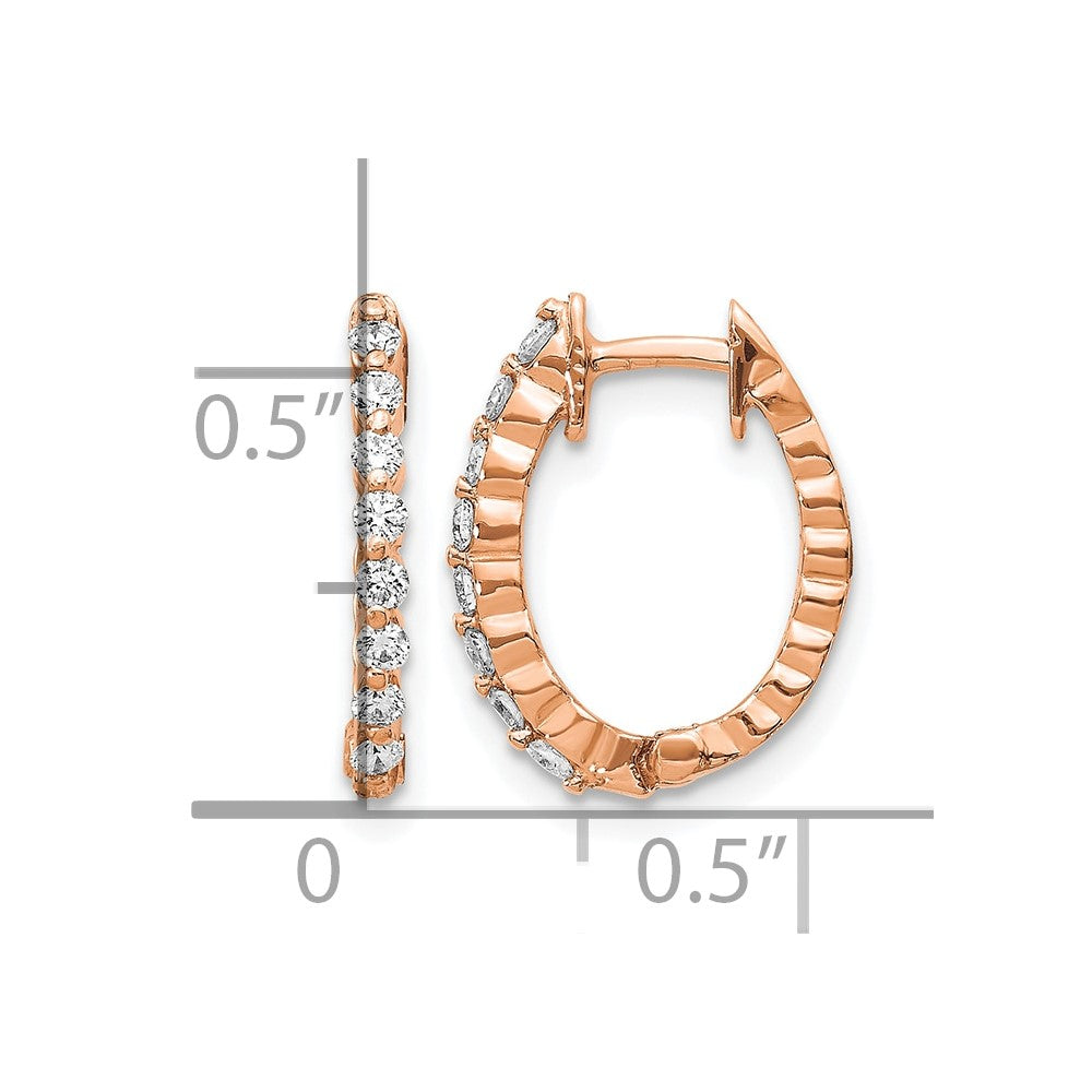 Gold Diamond Hinged Hoop Earrings