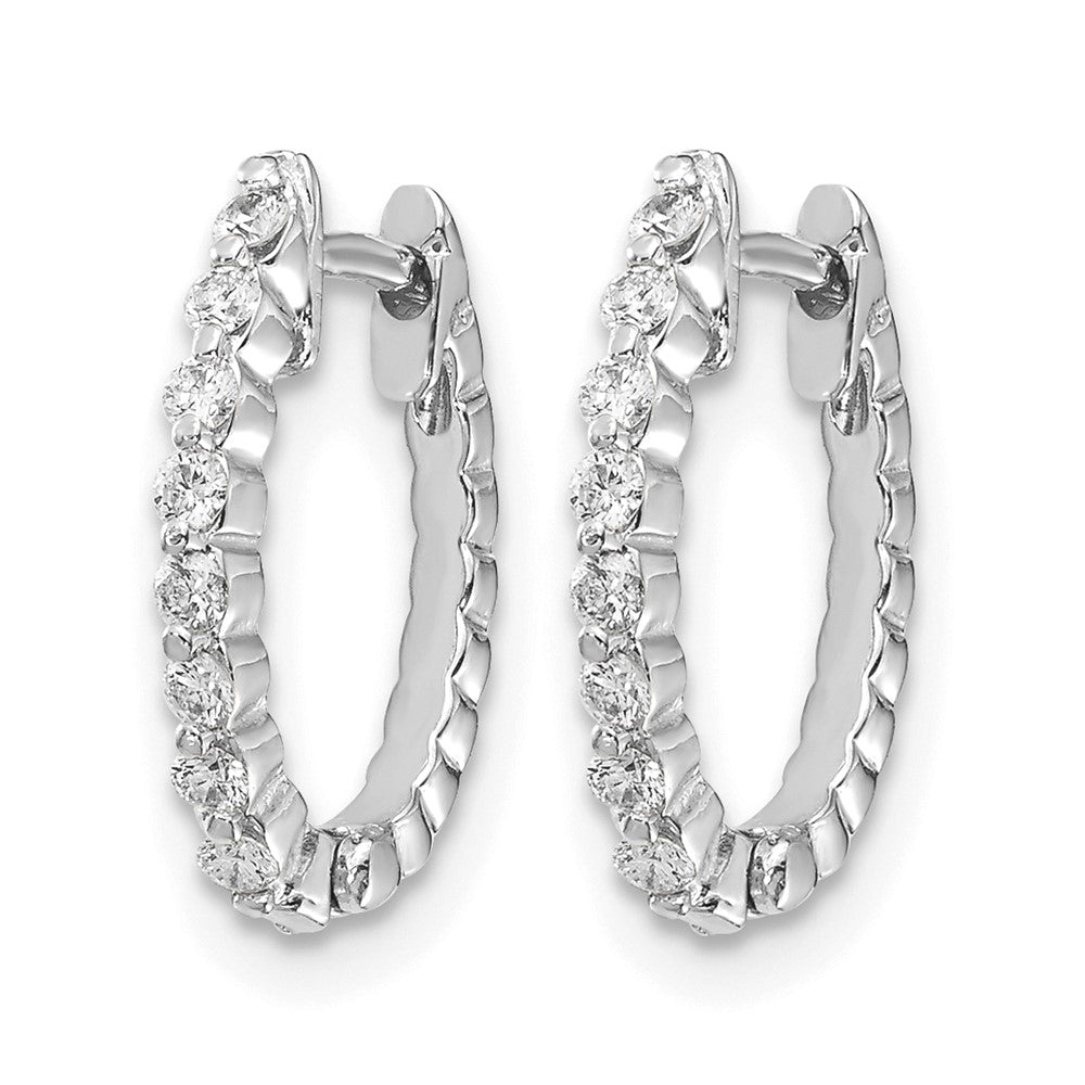 Gold Diamond Hinged Hoop Earrings