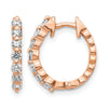 Gold Diamond Hinged Hoop Earrings