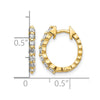 Gold Diamond Hinged Hoop Earrings