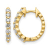 Gold Diamond Hinged Hoop Earrings