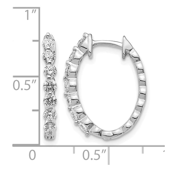 Diamond Hinged Hoop Earrings