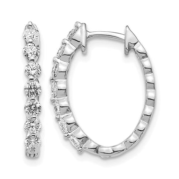 Diamond Hinged Hoop Earrings