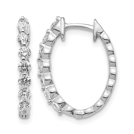 Diamond Hinged Hoop Earrings
