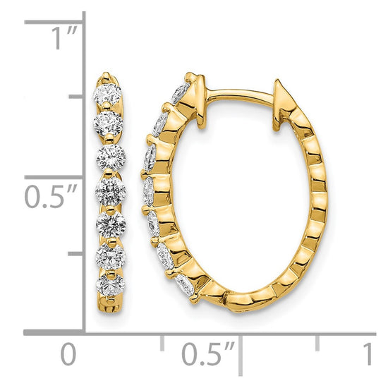 Diamond Hinged Hoop Earrings