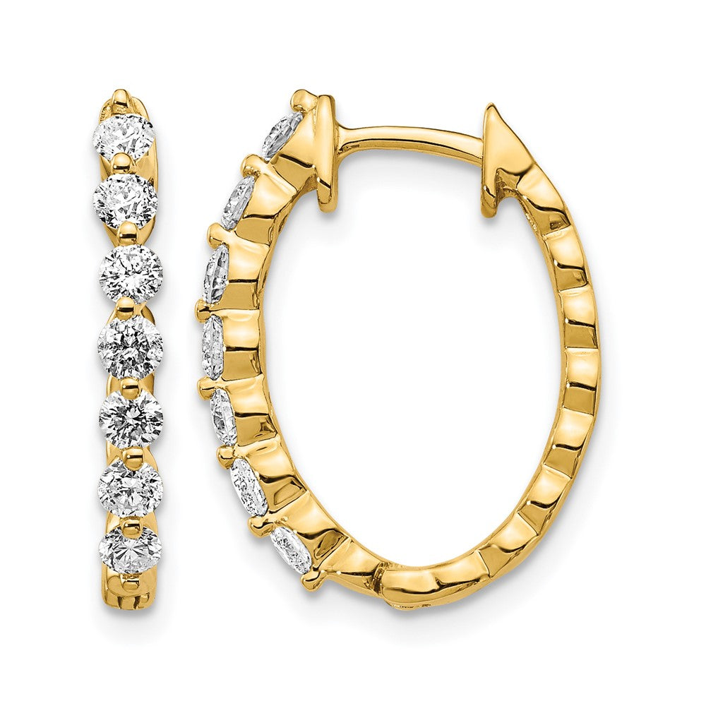 Diamond Hinged Hoop Earrings
