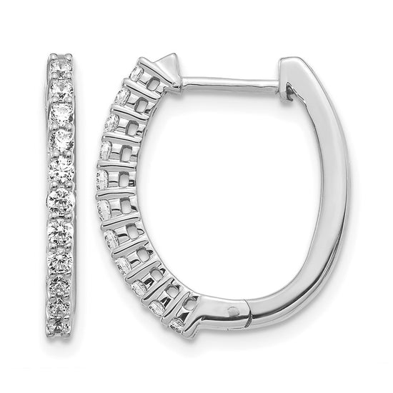 Diamond Hinged Hoop Earrings