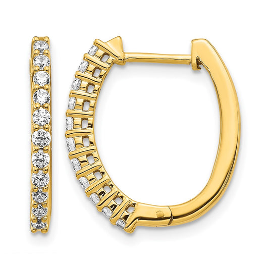 Diamond Hinged Hoop Earrings