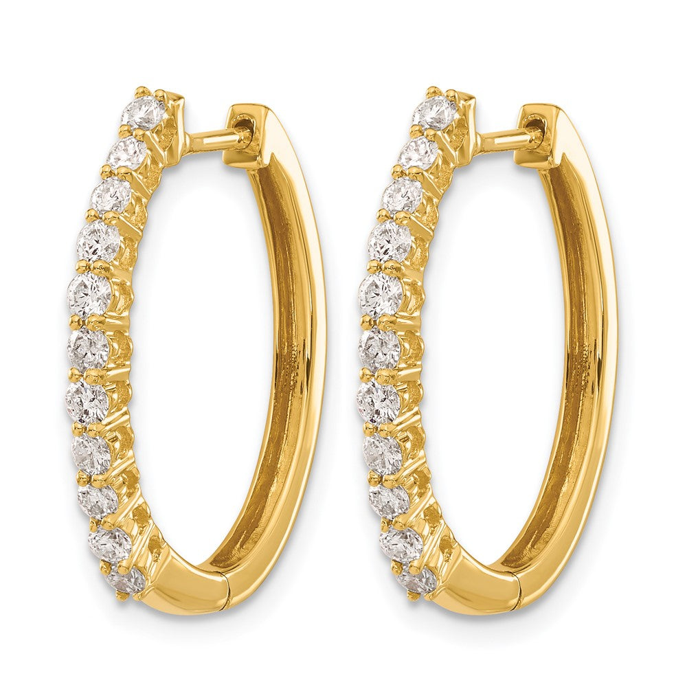 Diamond Hinged Hoop Earrings