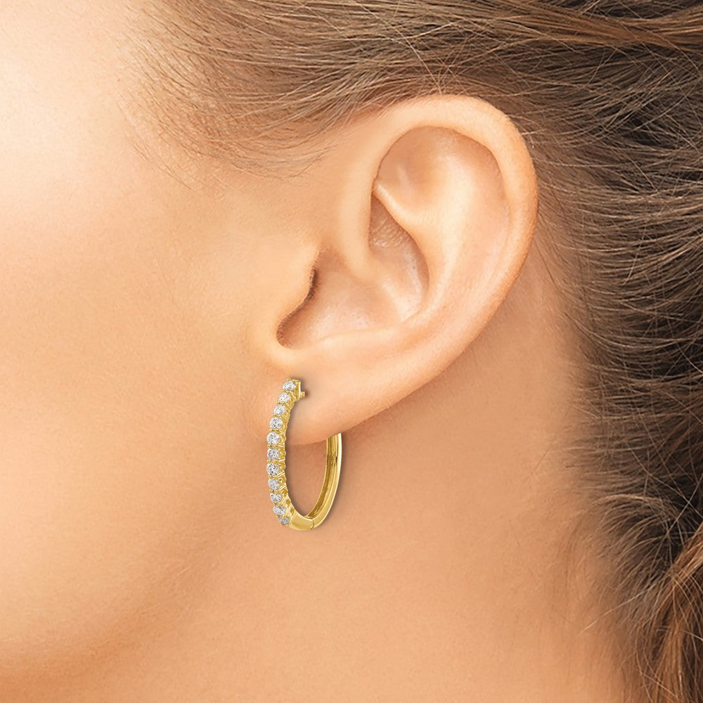 Diamond Hinged Hoop Earrings