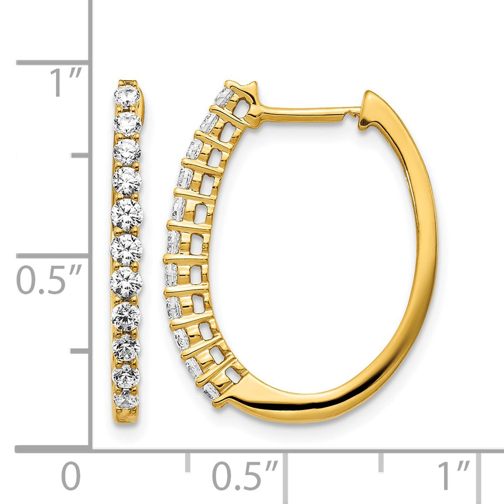 Diamond Hinged Hoop Earrings