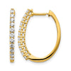 Diamond Hinged Hoop Earrings