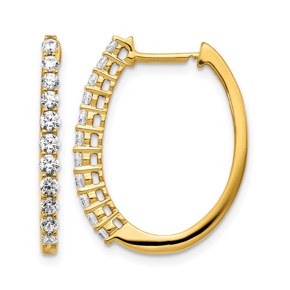 Diamond Hinged Hoop Earrings