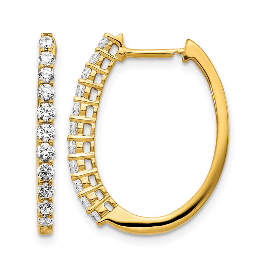 Diamond Hinged Hoop Earrings