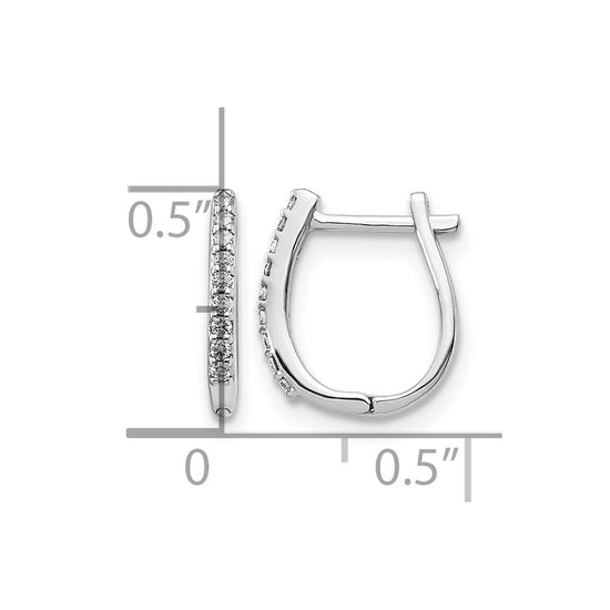 Diamond Hinged Hoop Earrings